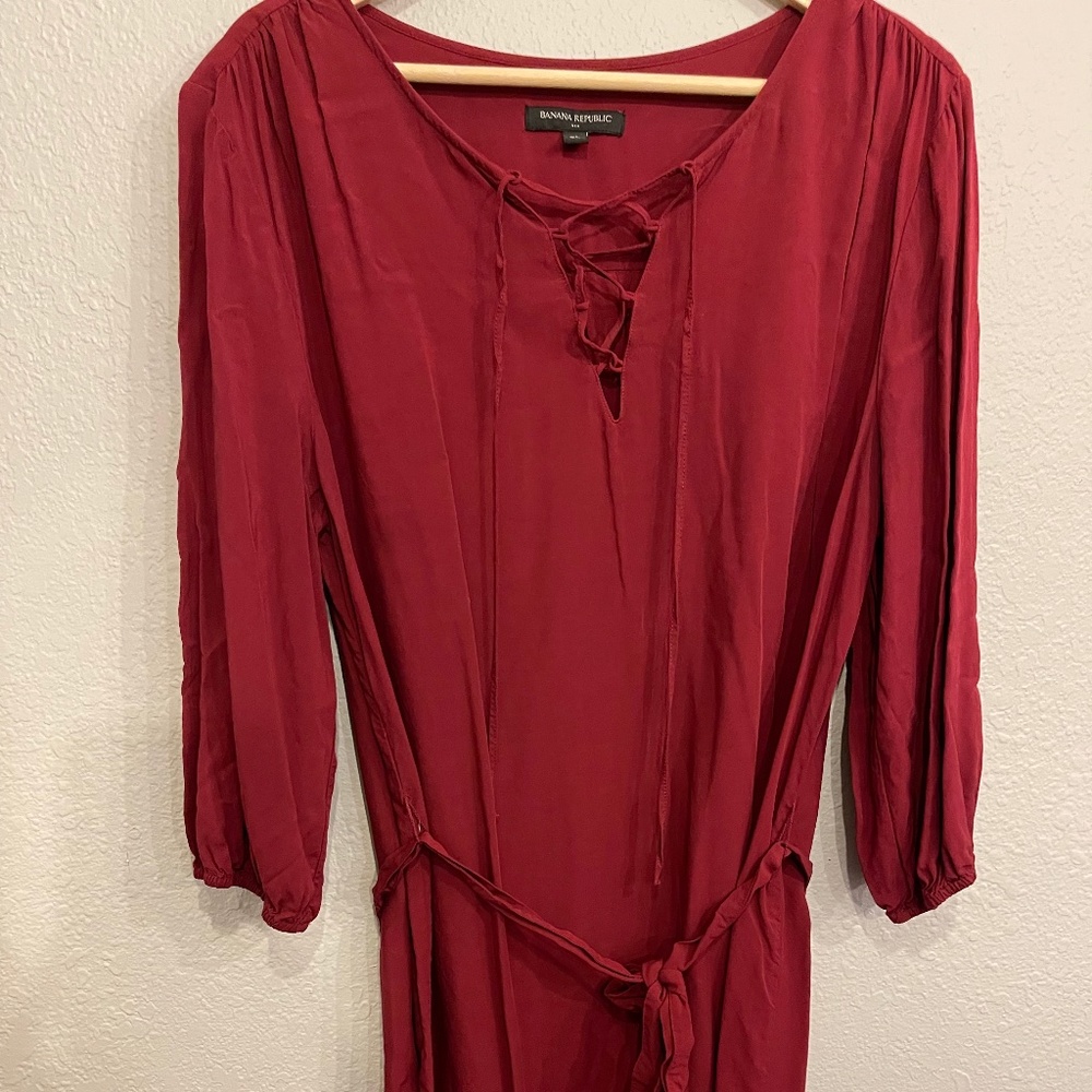 Banana Republic Maroon Dress Sz XL